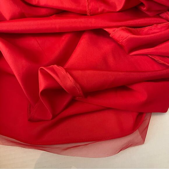 JJ’s House Sheer Red Beaded Evening CastleCore Glam Midi Dress NWOT Size S - Picture 10 of 14